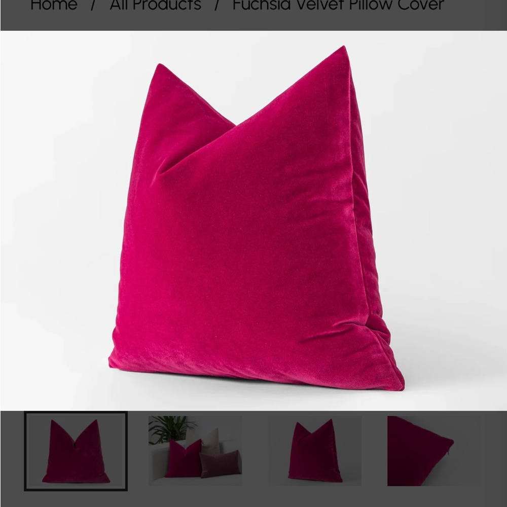 🖤5/$25 NEW pink velvet Magenta Satin sheen soft pillowcase